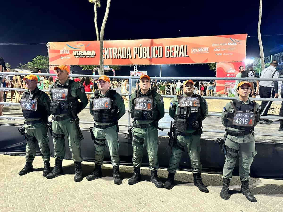 Festa da virada na Região Metropolitana do Recife teve efetivo de 3,2 mil agentes