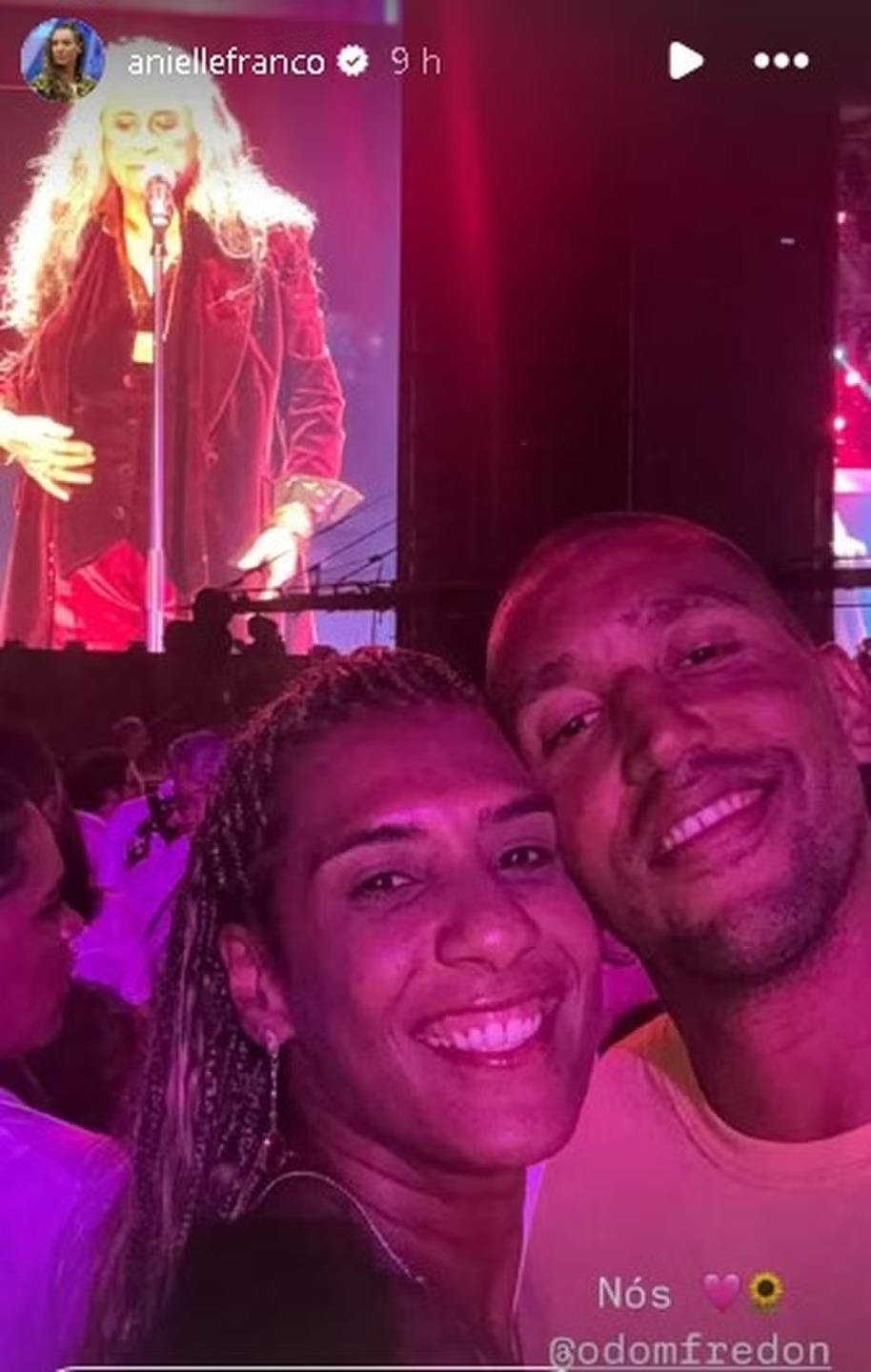 Ministra da Igualdade Racial, Anielle Franco passou a virada na praia de Copacabana, no Rio, com o marido, Carlos Frederico da Silva,