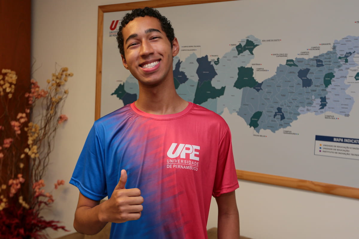 Ângelo Henrique Bonfim, 17 anos, terceiro lugar das ações afirmativas.