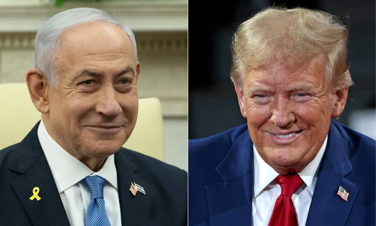 Primeiro-ministro de Israel, Benjamin Netanyahu, e o presidente dos Estados Unidos, Donald Trump