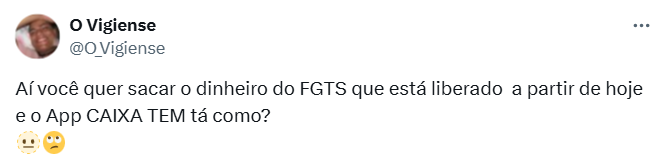 Usuários se frustram pela impossibilidade de movimentação do saldo