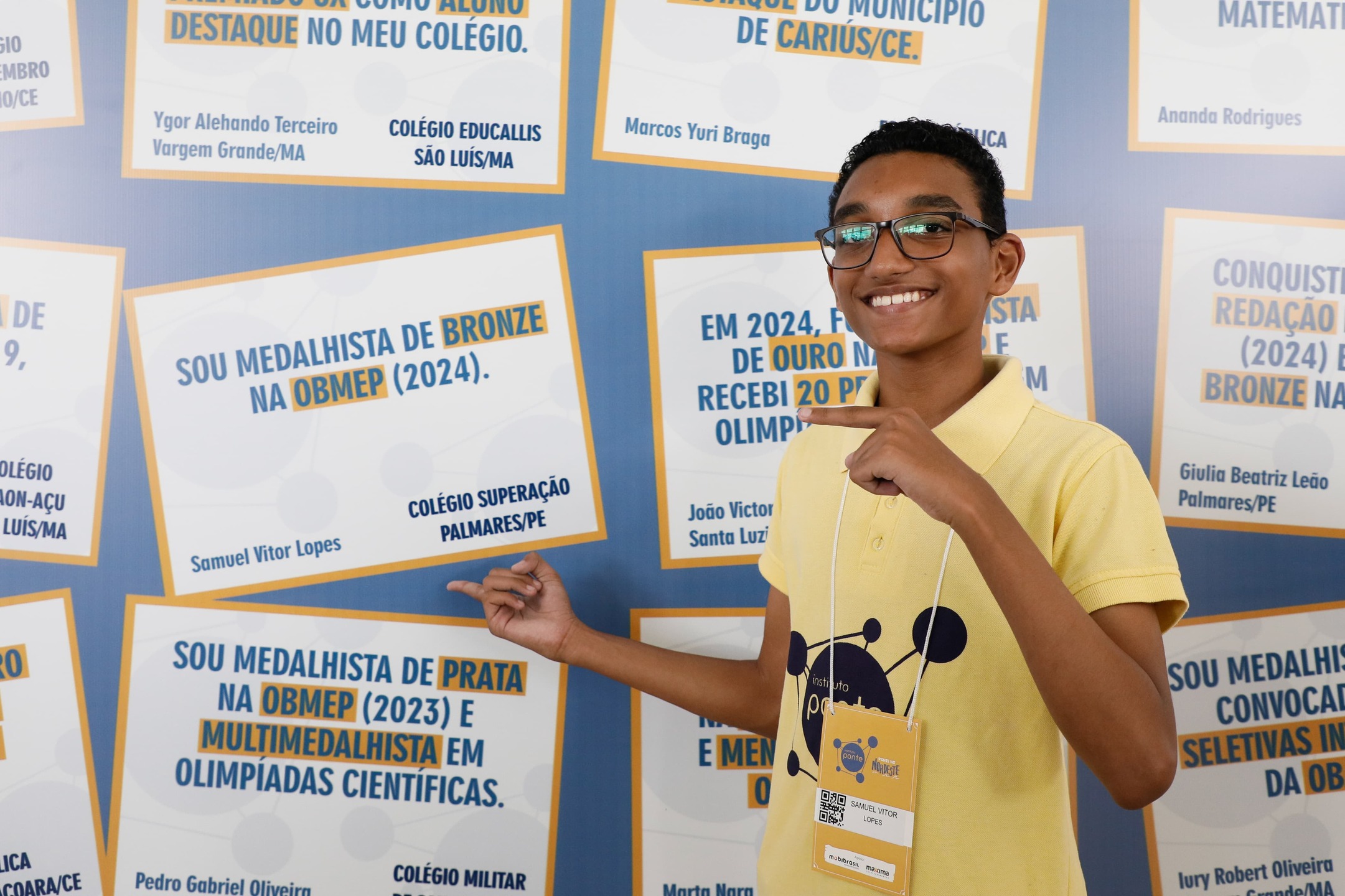 Samuel Vitor Lopes, estudante beneficiado pelo IP