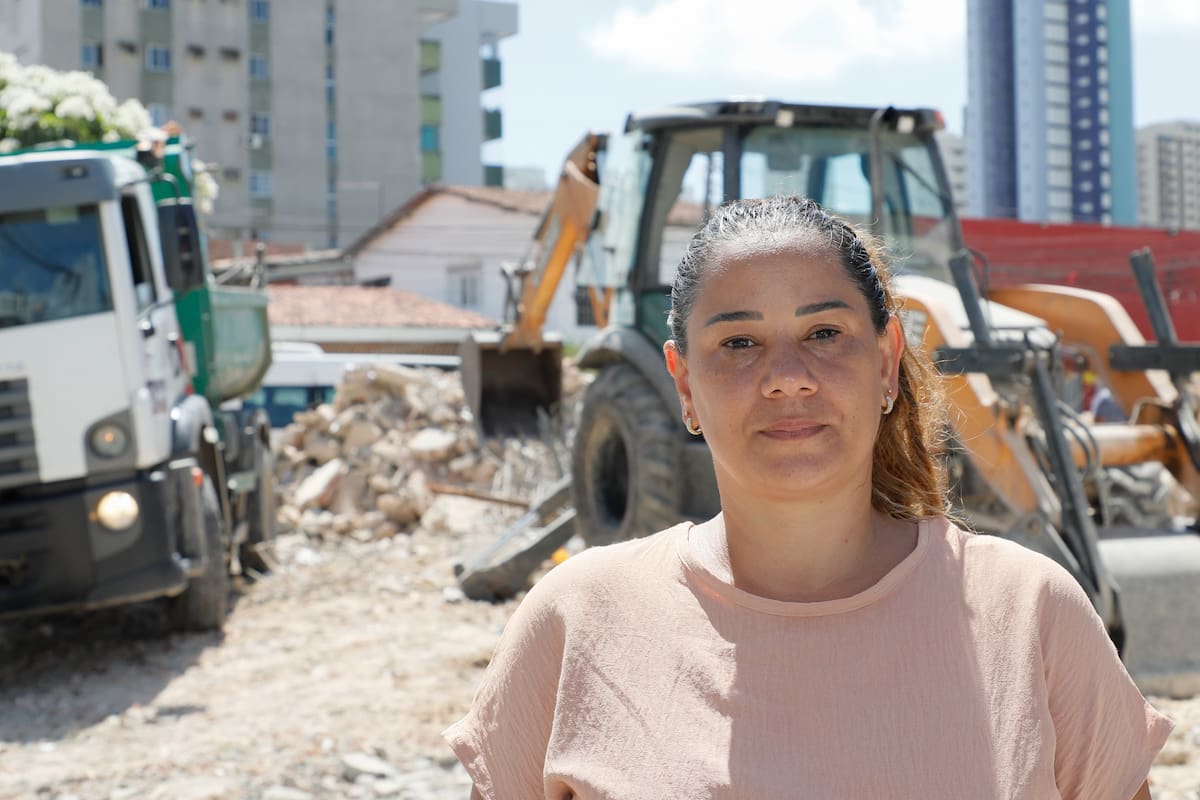 Na foto,  a comerciante Katarina Pimentel, de 45 anos.