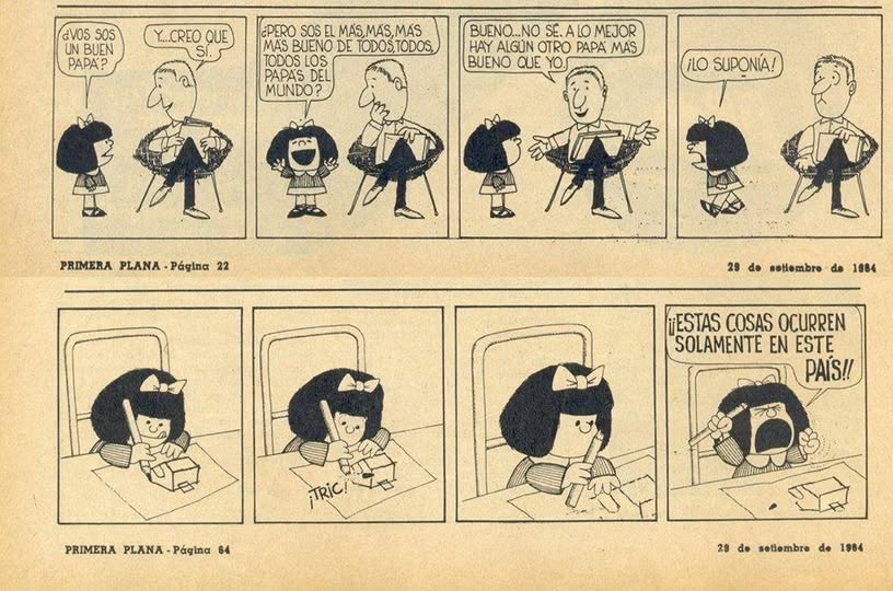 Primeira aparição da Mafalda