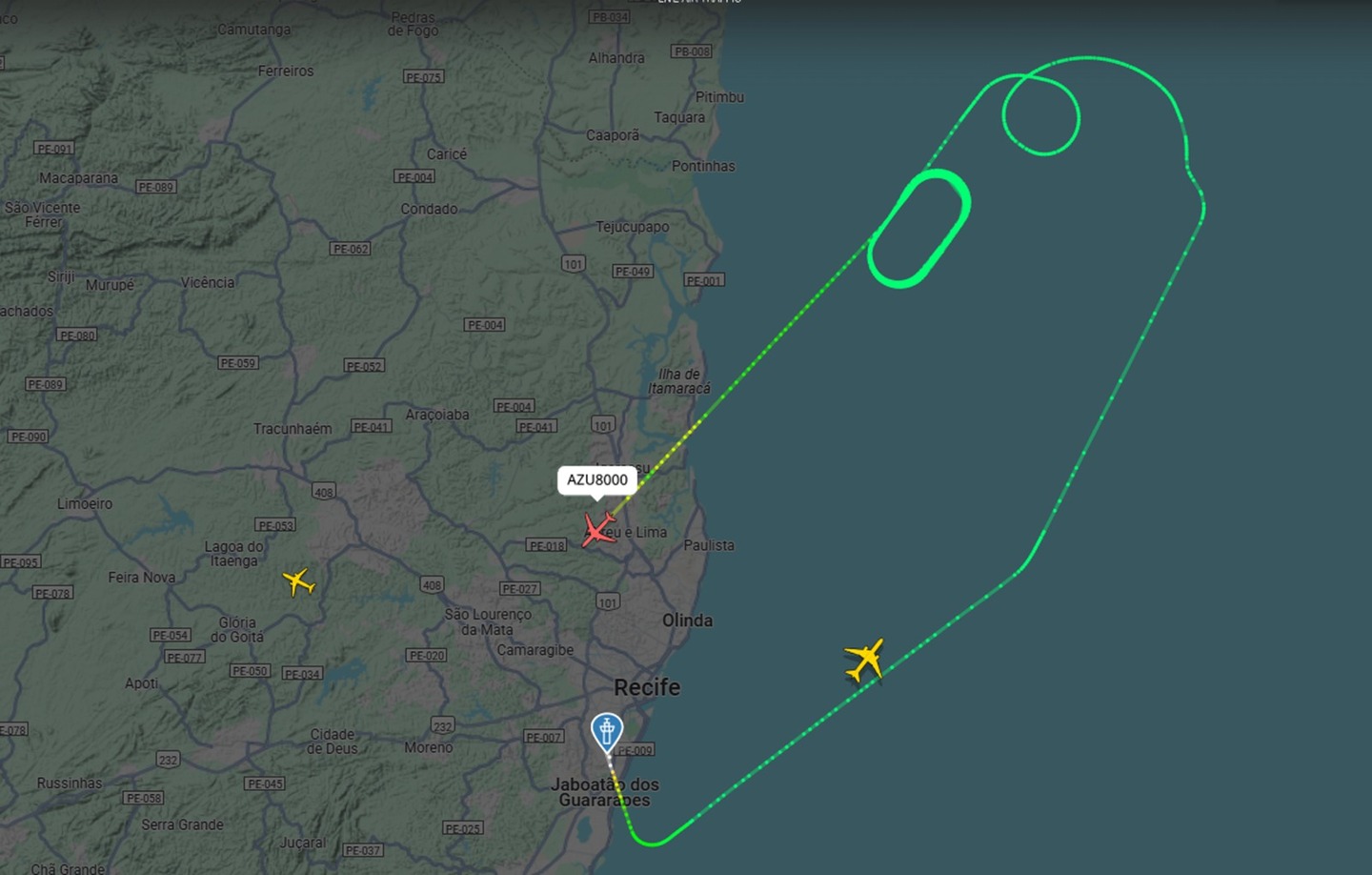 Voo retornou momentos após a decolagem