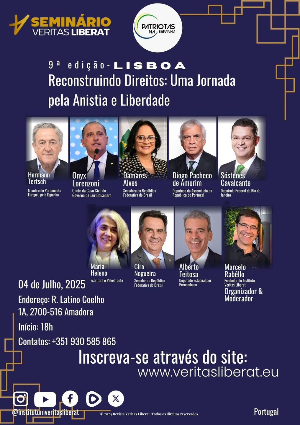 Palestrantes do seminário na Europa