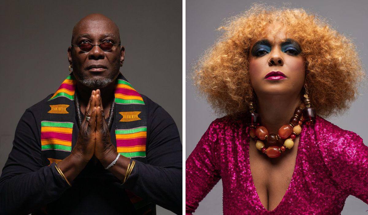 Lazzo Matumbi (esq.) participa do show de Anelis Assumpção (dir.), no dia 7 de setembro