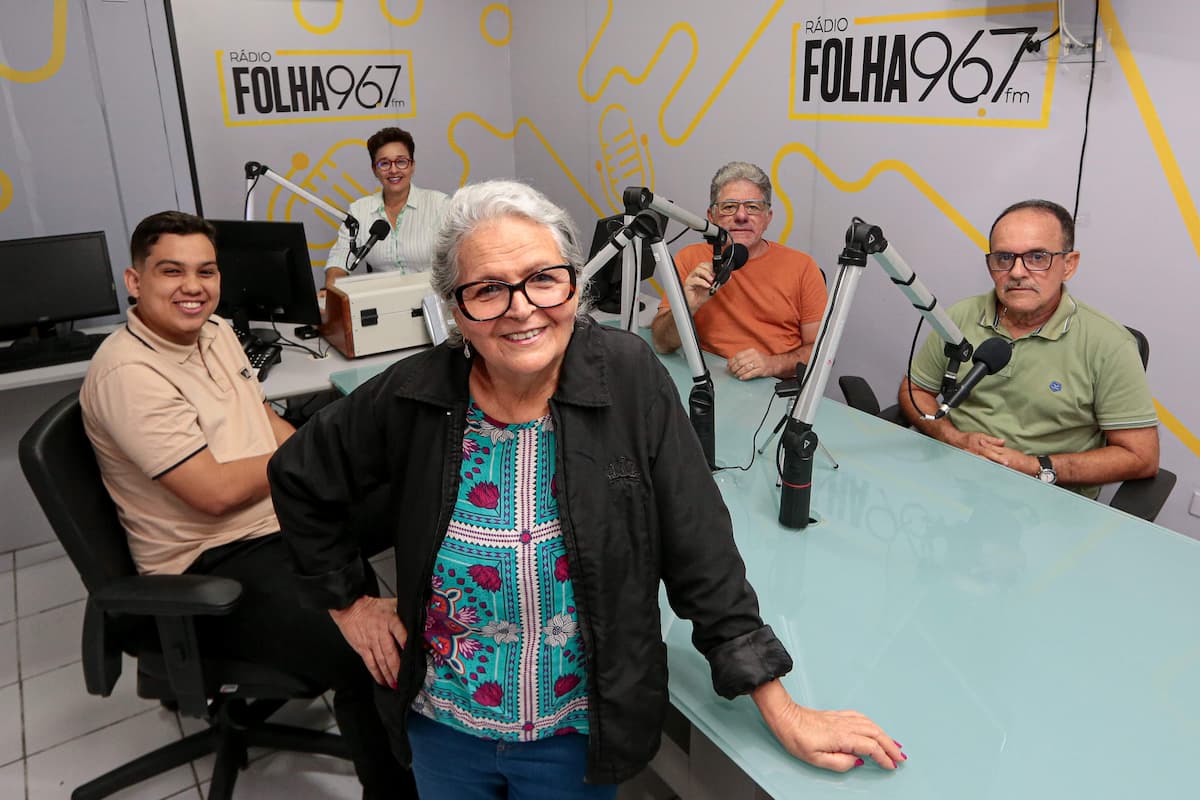 Parte da equipe da Rádio Folha 96,7 FM 