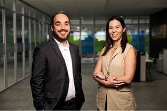 Oziel Alves, diretor de Inovação do Senai-PE, e Camila Barreto, diretora Regional do Senai-PE