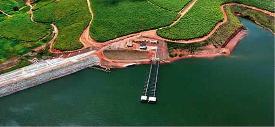 A Usina Olho D'Água possui 15 mil ha irrigados dos seus 21 mil ha cultivados com cana