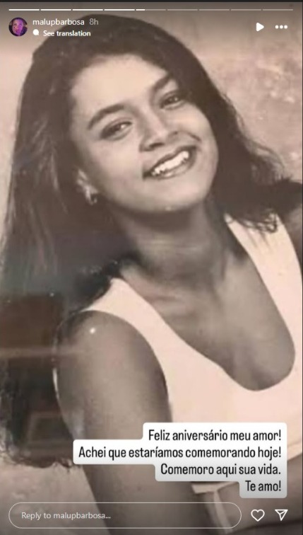 Malu borges parabenizando Preta Gil 