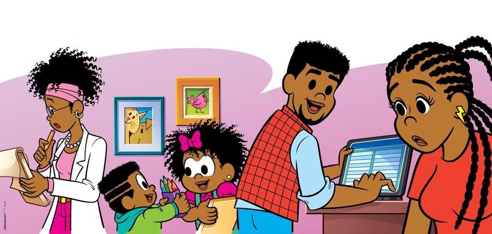 Milena e sua família 