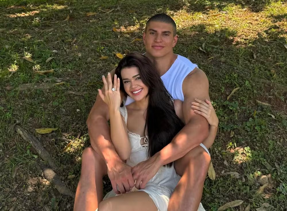 Franciny Ehlke e o noivo Antoine Maleh 