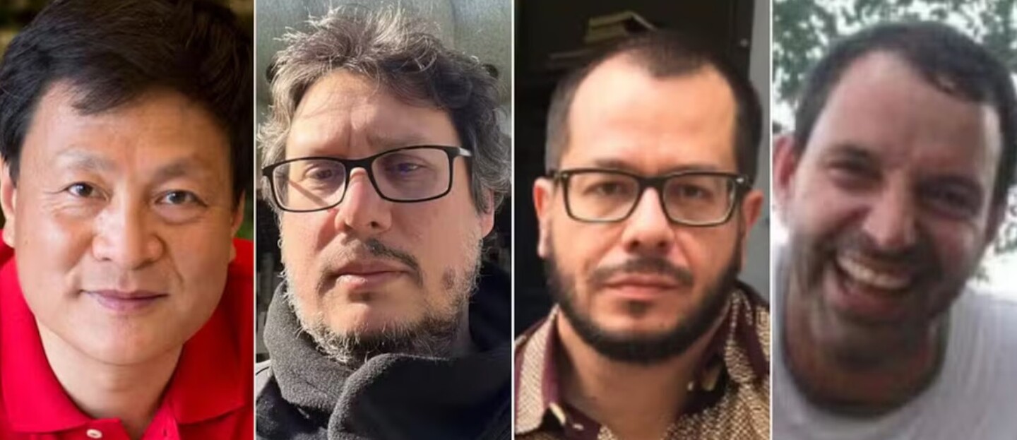 1 - O arquiteto paisagista e urbanista chinês Kongjian Yu, professor da Universidade de Pequim; 2 - O documentarista Luiz Ferras está entre as vítimas; 3 - Cineasta Rubens Crispim 4 - Piloto Marcelo Pereira. 