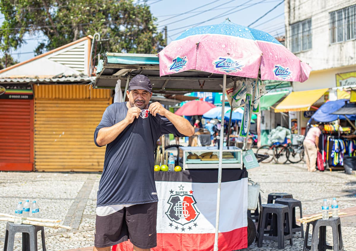Vitor Hugo, torcedor do Santa Cruz