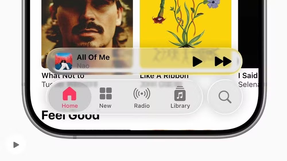 Detalhes do novo Liquid Glass, que traz elemento translúcido para a tela do iPhone 