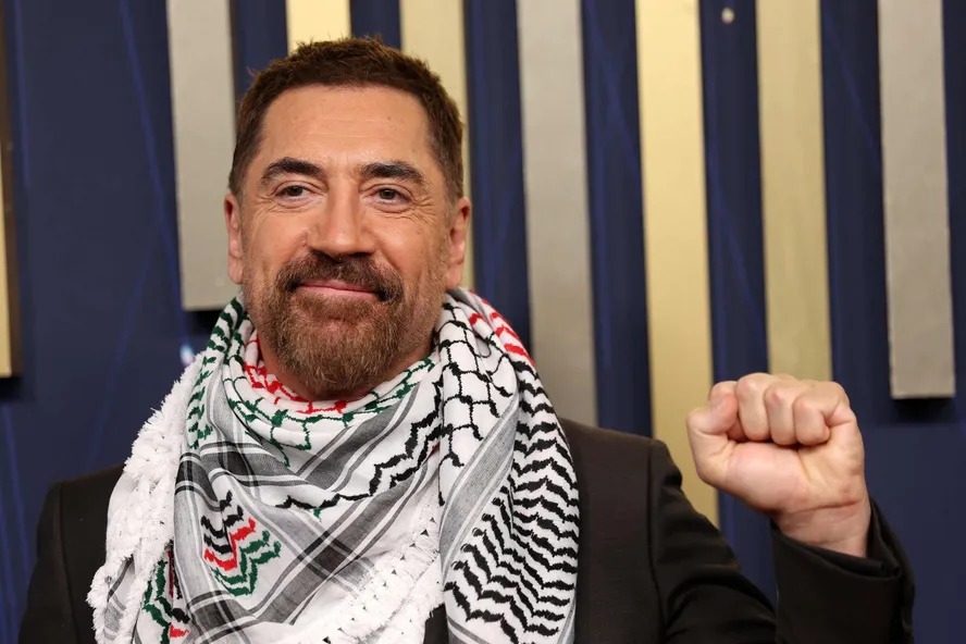 Javier Bardem e o protetso Palestina Livre 