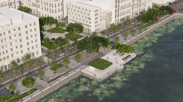 Imagem do projeto na Av. Martins de Barros (Praça Dezessete), no bairro de Santo Antônio, no Recife