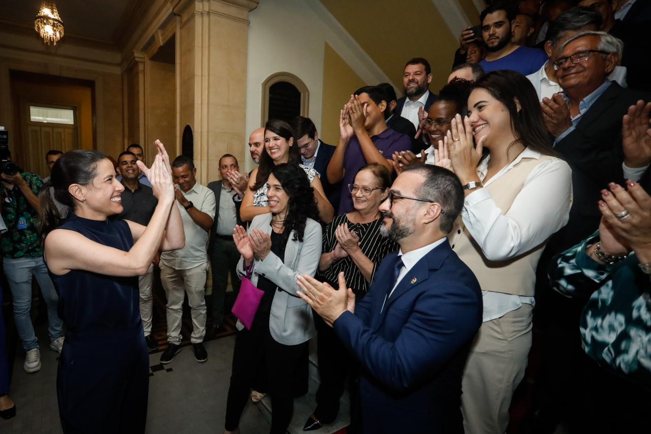 Prefeita de Olinda, Mirella Almeida, esteve presente e agradeceu os investimentos 