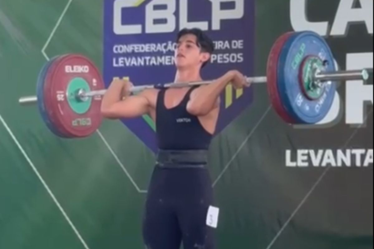 Júlio César no Campeonato Brasileiro de Levantamento de Peso Olímpico