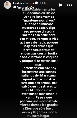 Publicação da esposa de Arrascaeta