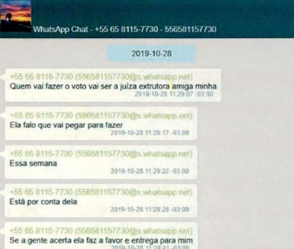 Prints de mensagens são destacados em relatório da PF