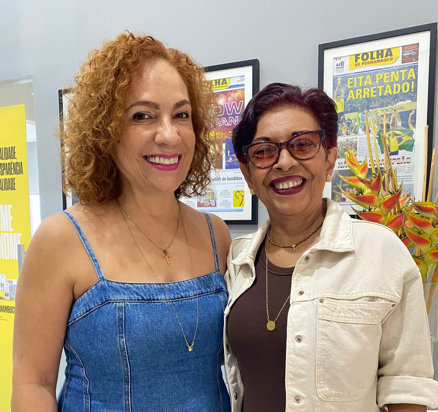 Presidente da Sociedade dos Forrozeiros idealizador, Tereza Accioly e a cantora Kelly Rosa