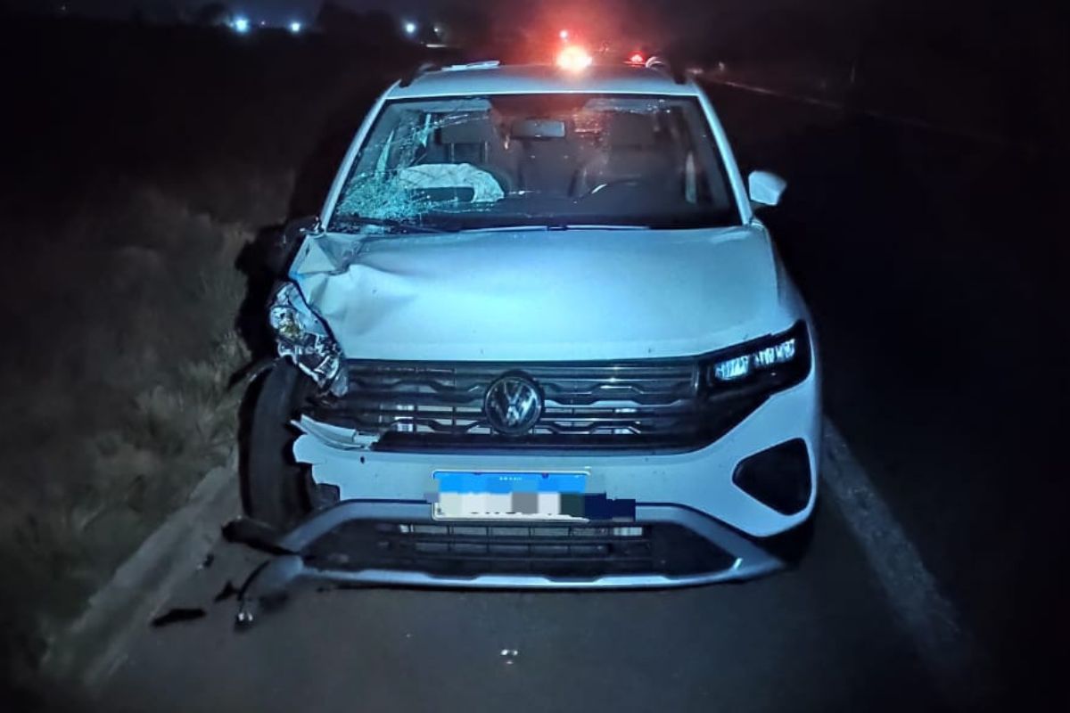 Carro envolvido na colisão