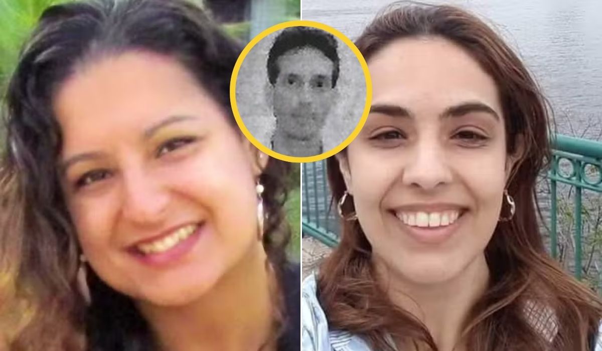 Professora Allane Pedrotti (à esquerda) e a psicóloga Layse Pinheiro (à direita), mortas no Cefet do Maracanã por João Antônio (centro)