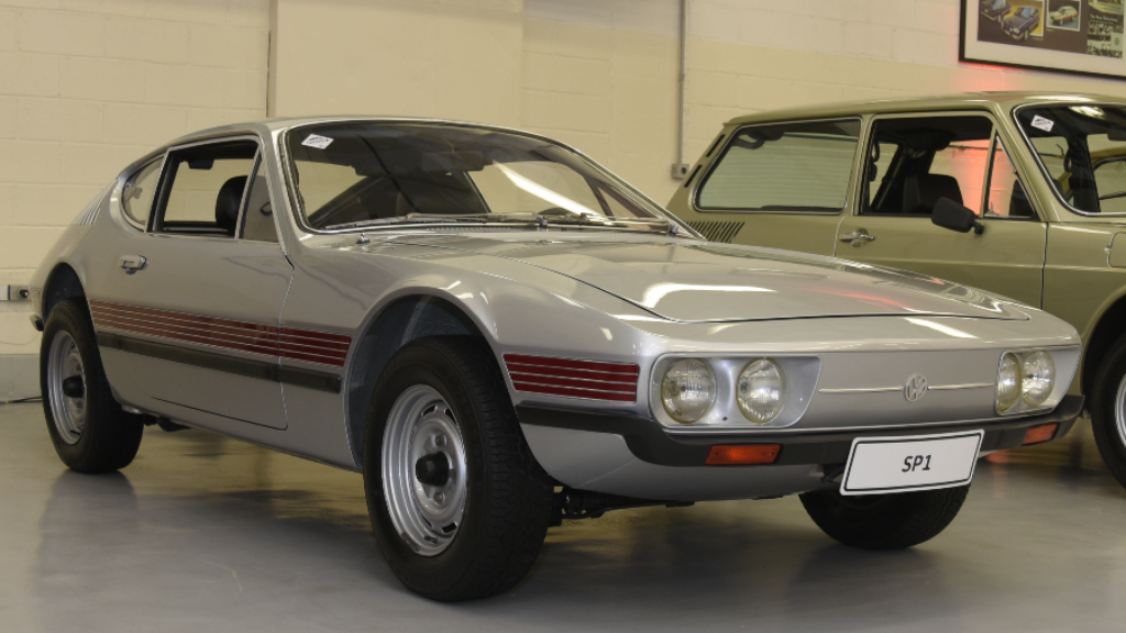 Volkswagen SP1: um dos esportivos mais raros da marca, produzido entre 1972 e 1974 e preservado em estado impecável na Garagem Volkswagen. | Foto: Volkswagen/Reprodução